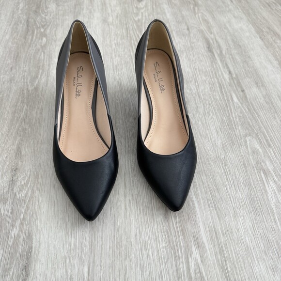Sandra Venditti Milan Women's Pointed Toe Kitten Hells Black/Grey Size 6 Women - Picture 2 of 12